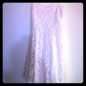 Bone embroidered dress